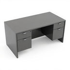 INNOVATIONS Double Pedestal Desk bf/bf 5 Sizes, 8 Colours - Studio white background [AI office context]