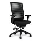ELORA Multi-Tilter High Back Chair Black PETITE SEAT BAOMVL1894 - Studio white background [AI office context]
