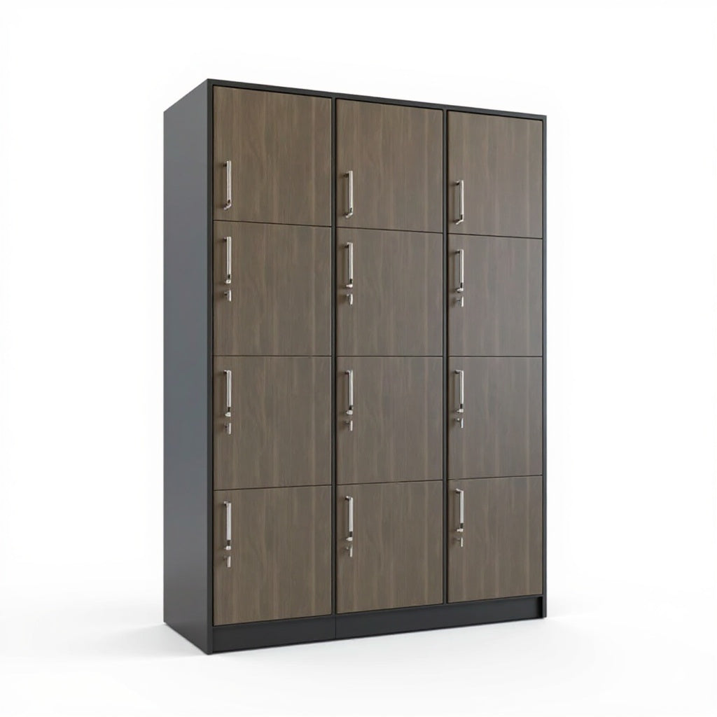 Laminate Lockers - Studio white background [AI office context]