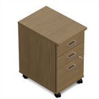 Newland | 16"w box/box/file mobile pedestal — NLMP23BBF - Studio white background [AI office context]