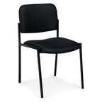 Armless Low Back Stacking Chair MVL2748 - Studio white background [AI office context]