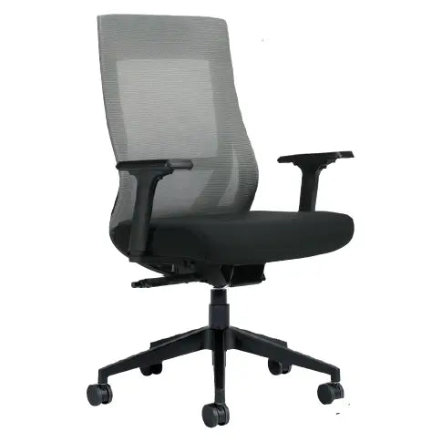 Zim Synchro-Tilter Chair High Back Mesh Mesh Back , Black - Brant Business Interiors