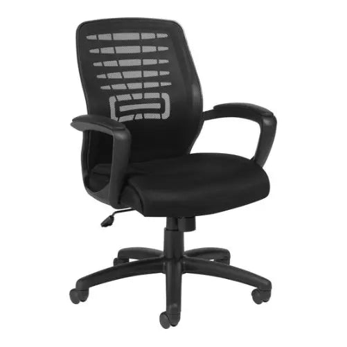 Zune Tilter Chair - Black Fabric Seat - Plastic, Mesh Back - Medium Back OTG11751B - Brant Business Interiors