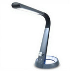 LED desk lamp with USB and night light - Studio white background [AI office context]