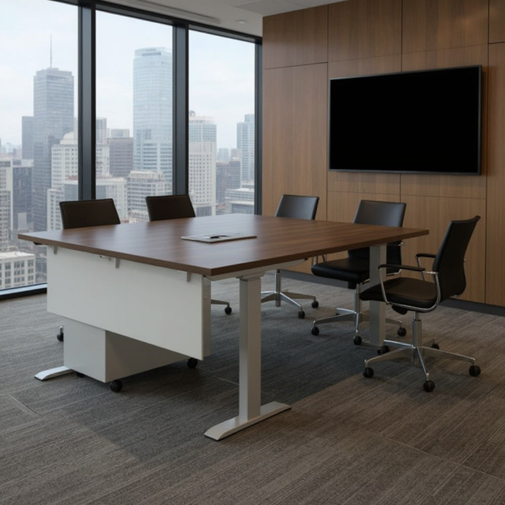 Height Adjustable L-Shape 71"x71" - Office context B [AI office context]