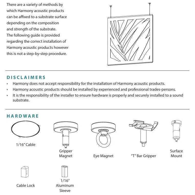 Hardware for Ceiling Tiles - Brant Business Interiors