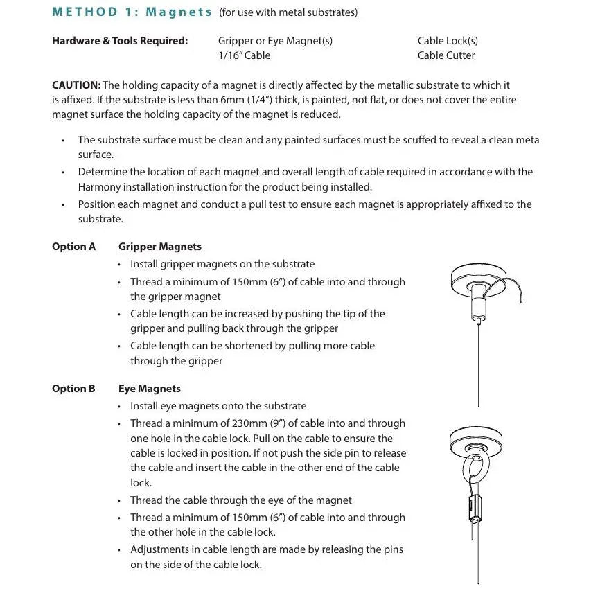 Hardware for Ceiling Tiles - Brant Business Interiors