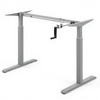 MANUAL HEIGHT ADJUSTABLE BASE (Tops sold separately) - Studio white background [AI office context]