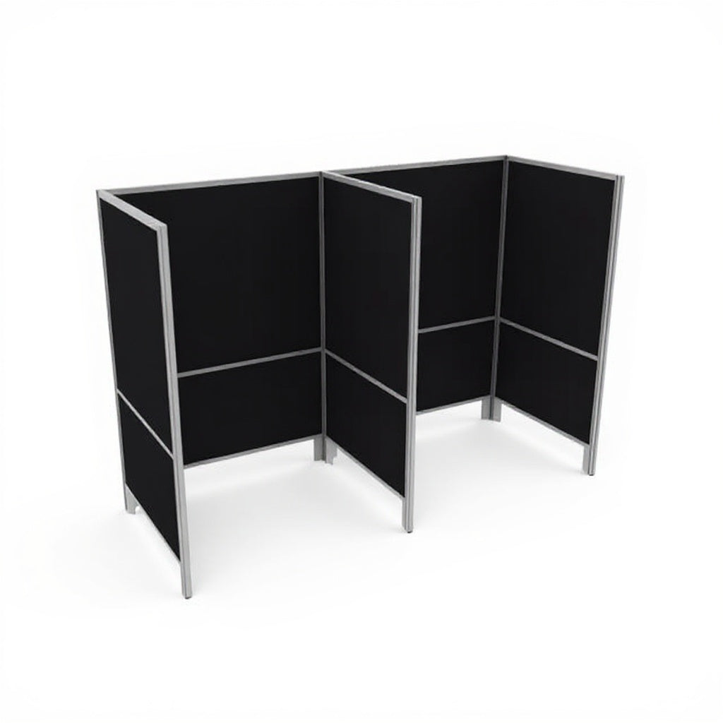 Partitions 66" High 2 Offices - Studio white background [AI office context]