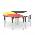 Medicine Wheel Table Indigenous - Studio white background [AI office context]