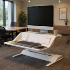 Lotus DX Sit-Stand Workstation (Dual Monitor Arm Extra) - Office context A [AI office context]