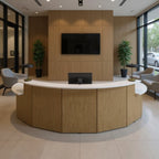 Circular Reception Unit W-41-R - Office context A [AI office context]