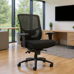 Raven High Back Heavy Duty Synchro-Tilter Chair OTG10703B - Office context A [AI office context]