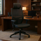 Format | High Back Synchro-Tilter with Adjustable Headrest Chair MVL3192 - Office context B [AI office context]