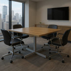 Square Table - X-Base 3 Sizes - Office context B [AI office context]