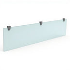 Plexiglass Modesty Panels - Studio white background [AI office context]