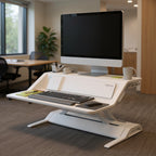 Lotus DX Sit-Stand Workstation (Dual Monitor Arm Extra) - Office context A [AI office context]