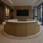Circular Reception Unit W-41-R - Office context B [AI office context]
