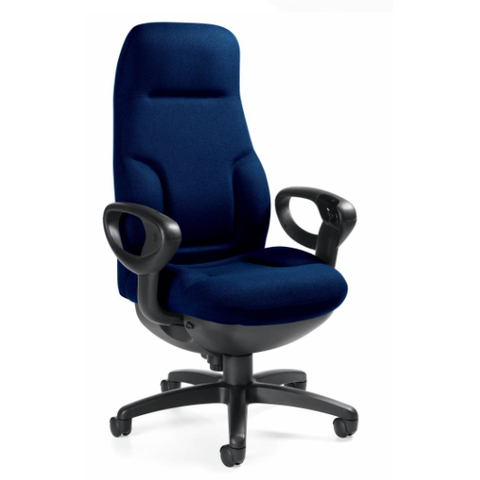 Global Concorde 2424 high-back 24-hour executive office chair in black — Brant Business Interiors