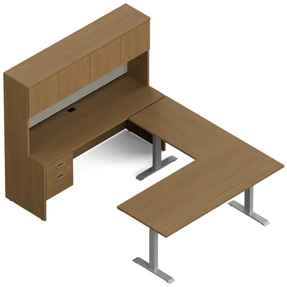 Management "U" Shaped Suite with 3-Stage Height Adjustable Table NLP410 Office Central & Brant Business Interiors