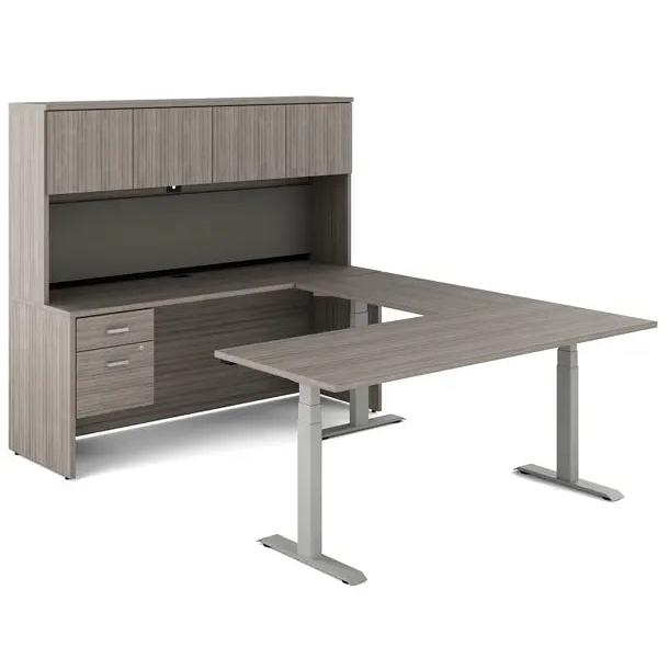 Management "U" Shaped Suite with 3-Stage Height Adjustable Table NLP410 Office Central & Brant Business Interiors