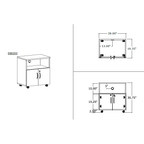 Mobile machine stand with shelf on wheels
