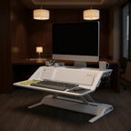 Lotus DX Sit-Stand Workstation (Dual Monitor Arm Extra) - Office context B [AI office context]