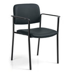 Low back stacking chair — MVL2747 - Studio white background [AI office context]