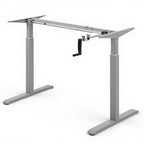 MANUAL HEIGHT ADJUSTABLE BASE (Tops sold separately) - Studio white background [AI office context]