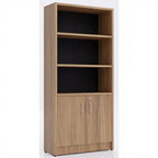 Bookcase with Closed Lower Storage - Studio white background [AI office context]