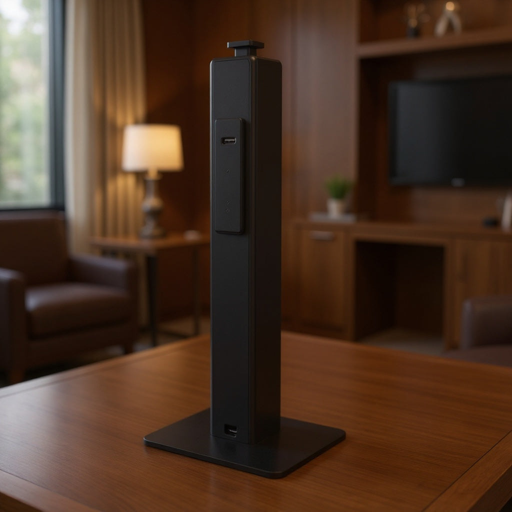 Tower Charging Station with USB ports. 2 Colour options. - Office context B [AI office context]