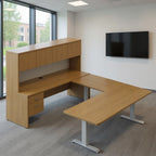 Management "U" Shaped Suite with 3-Stage Height Adjustable Table NLP410 - Office context A [AI office context]
