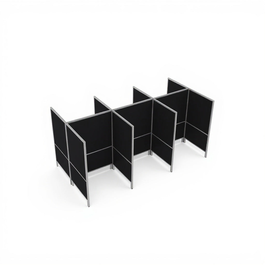 Partitions 66" High 6 Offices - Studio white background [AI office context]