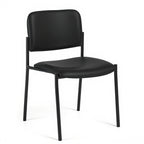 Chair Black Steel Frame - Studio white background [AI office context]