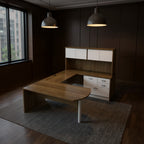 U-Shape D-Top Workstation - Office context B [AI office context]