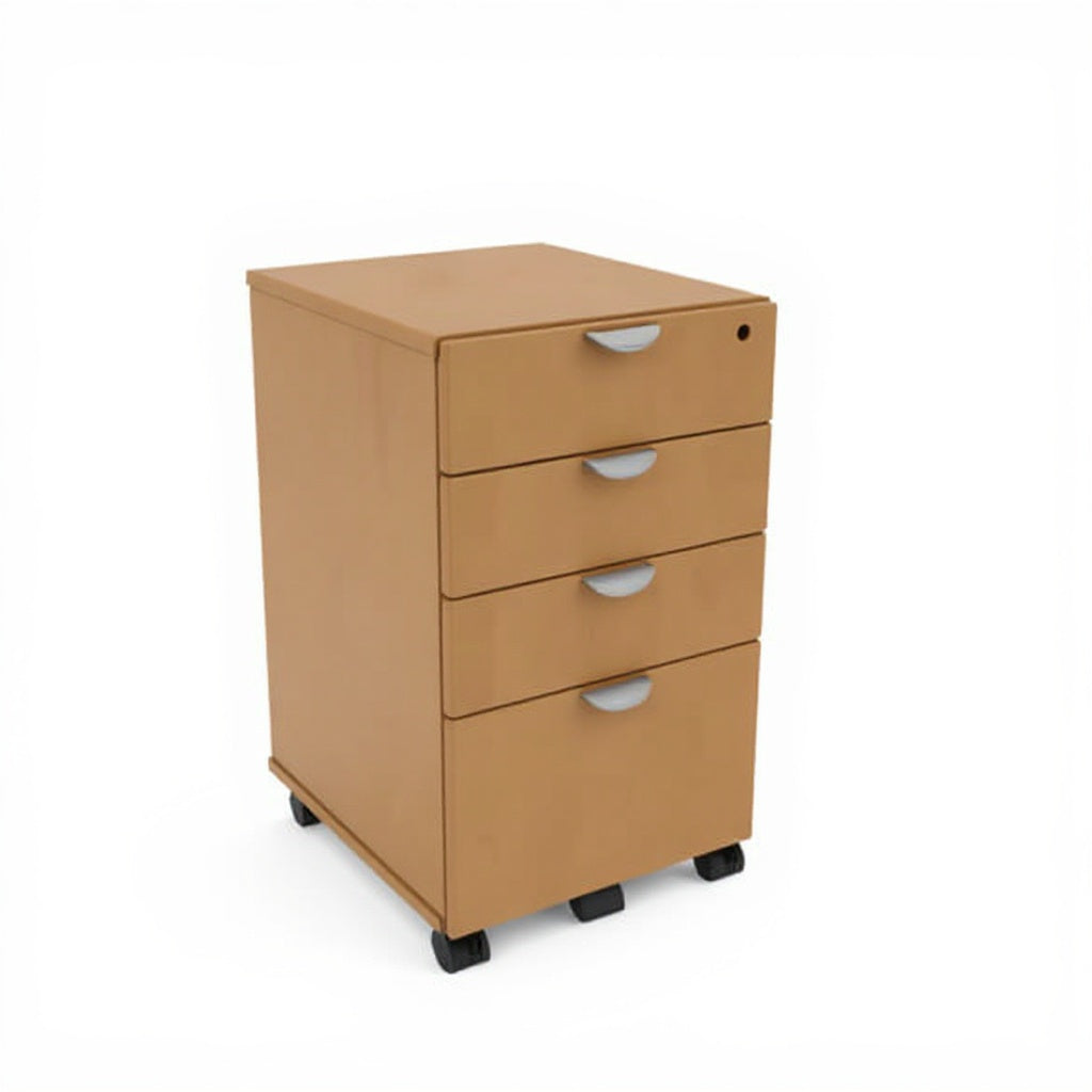 Mobile Drawer Unit with Locks INV-MPUF - Studio white background [AI office context]