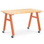 Makerspace Tables - Studio white background [AI office context]