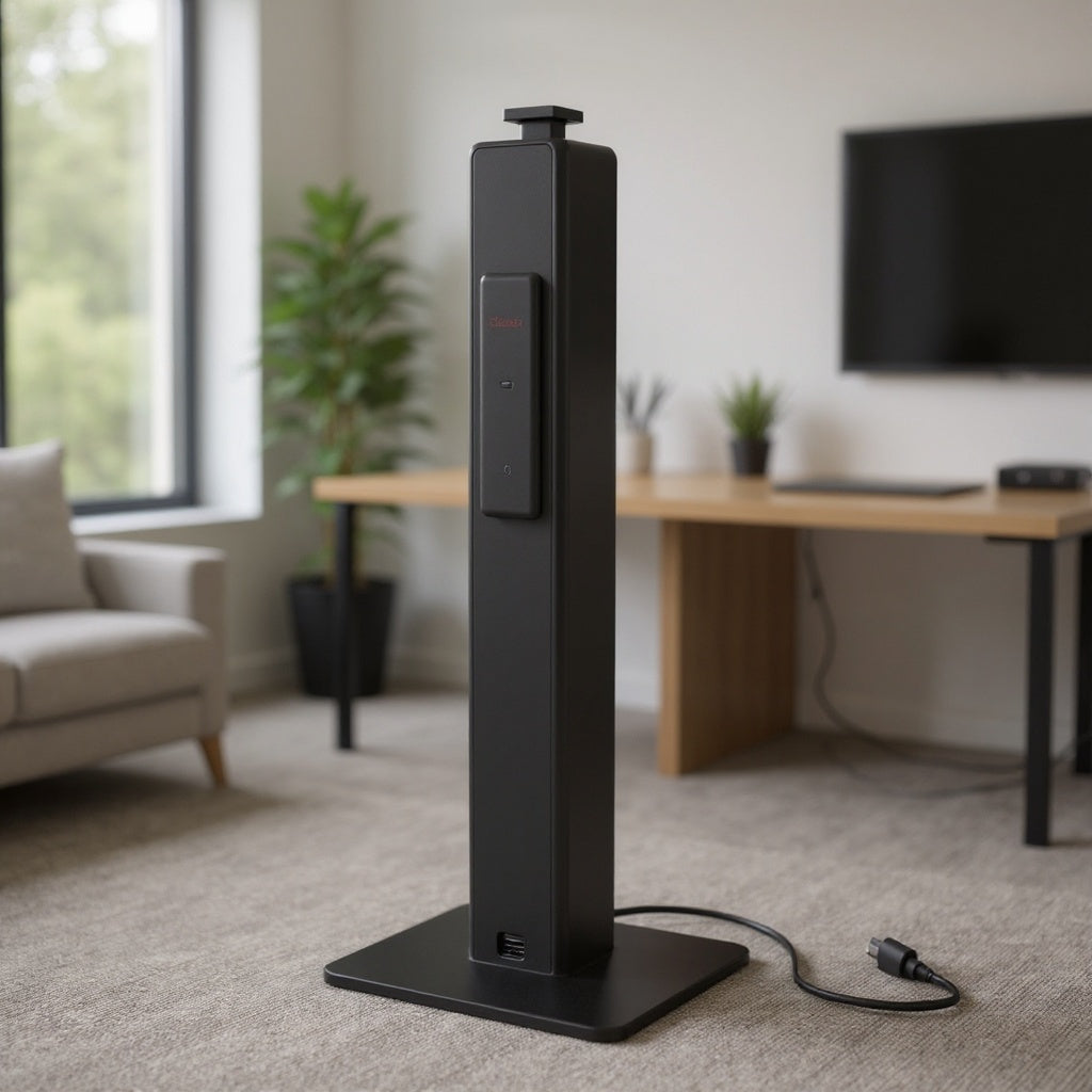 Tower Charging Station with USB ports. 2 Colour options. - Office context A [AI office context]